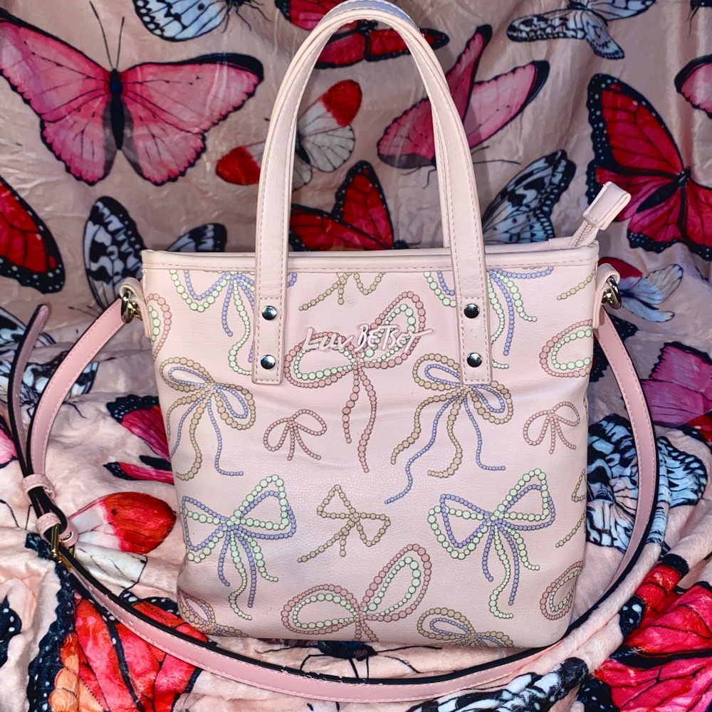 Luv Betsey Johnson Purse | LBKLARA Mini Tote Bag | Pink Coquette Bow Balletcore